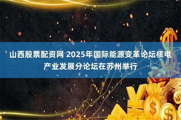 山西股票配资网 2025年国际能源变革论坛核电产业发展分论坛在苏州举行