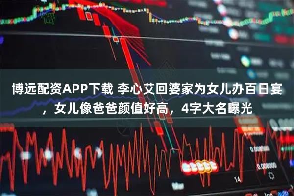 博远配资APP下载 李心艾回婆家为女儿办百日宴，女儿像爸爸颜值好高，4字大名曝光